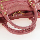 Balenciaga Giant Mini City Hand Bag Leather 2way Pink Gold 309544 Auth 207228M-7