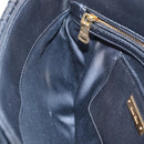 Miu Miu Matelasse Shoulder Bag Leather Black Gold Tone Auth 207246V-28