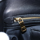Miu Miu Matelasse Shoulder Bag Leather Black Gold Tone Auth 207246V-30