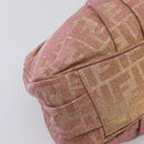 FENDI Zucca Canvas Mia Shoulder Bag Gold Pink 8BR615 Auth 207248SAM-14