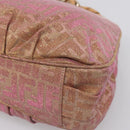 FENDI Zucca Canvas Mia Shoulder Bag Gold Pink 8BR615 Auth 207248SAM-15
