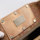 FENDI Zucca Canvas Mia Shoulder Bag Gold Pink 8BR615 Auth 207248SAM-18