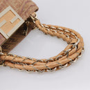 FENDI Zucca Canvas Mia Shoulder Bag Gold Pink 8BR615 Auth 207248SAM-7