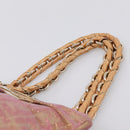 FENDI Zucca Canvas Mia Shoulder Bag Gold Pink 8BR615 Auth 207248SAM-8