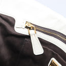 Miu Miu Matelasse Tote Bag Leather Gray Gold Tone Auth 207249A-28