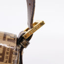 FENDI Zucchino Mamma Baguette Shoulder Bag Patent Beige Gold Tone Auth 207250V-14