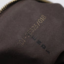FENDI Zucchino Mamma Baguette Shoulder Bag Patent Beige Gold Tone Auth 207250V-24