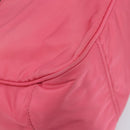 PRADA Hand Bag Nylon Pink Gold Tone Auth 207253V-17