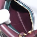 Salvatore Ferragamo Gancini Hand Bag Leather 2way Green Gold Tone Auth 207254A-28