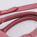 Miu Miu Hand Bag Vitellolux 2way Pink Gold Auth 207255-10