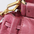 Miu Miu Hand Bag Vitellolux 2way Pink Gold Auth 207255-20
