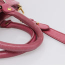 Miu Miu Hand Bag Vitellolux 2way Pink Gold Auth 207255-8