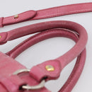Miu Miu Hand Bag Vitellolux 2way Pink Gold Auth 207255-9