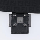FENDI Zucchino Canvas Mamma Baguette Shoulder Bag Black 8BT075 Auth 207257A-22