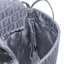 FENDI Zucchino Canvas Mamma Baguette Shoulder Bag Black 8BT075 Auth 207257A-24