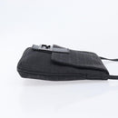 FENDI Zucchino Canvas Mamma Baguette Shoulder Bag Black 8BT075 Auth 207257A-3