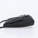 FENDI Zucchino Canvas Mamma Baguette Shoulder Bag Black 8BT075 Auth 207257A-4