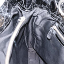 Christian Dior Lady Dior Canage Tote Bag Patent Black Silver Auth 207261-18