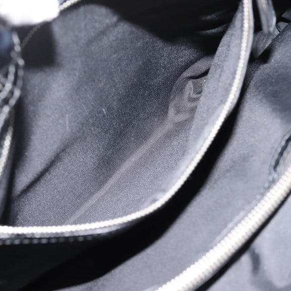 Christian Dior Lady Dior Canage Tote Bag Patent Black Silver Auth 207261