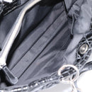 Christian Dior Lady Dior Canage Tote Bag Patent Black Silver Auth 207261-24