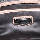 Miu Miu Gathered Chain Shoulder Bag Leather Beige Silver Auth 207262V-21
