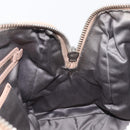 Miu Miu Gathered Chain Shoulder Bag Leather Beige Silver Auth 207262V-22