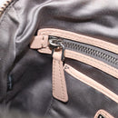 Miu Miu Gathered Chain Shoulder Bag Leather Beige Silver Auth 207262V-24