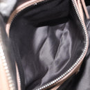 Miu Miu Gathered Chain Shoulder Bag Leather Beige Silver Auth 207262V-25