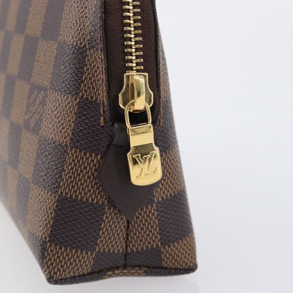 LOUIS VUITTON Damier Ebene Pochette Cosmetic GM Pouch N23345 LV Auth 207263V