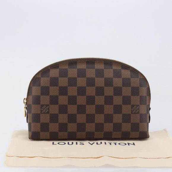 LOUIS VUITTON Damier Ebene Pochette Cosmetic GM Pouch N23345 LV Auth 207263V