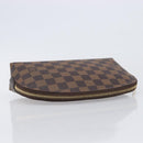 LOUIS VUITTON Damier Ebene Pochette Cosmetic GM Pouch N23345 LV Auth 207263V-5