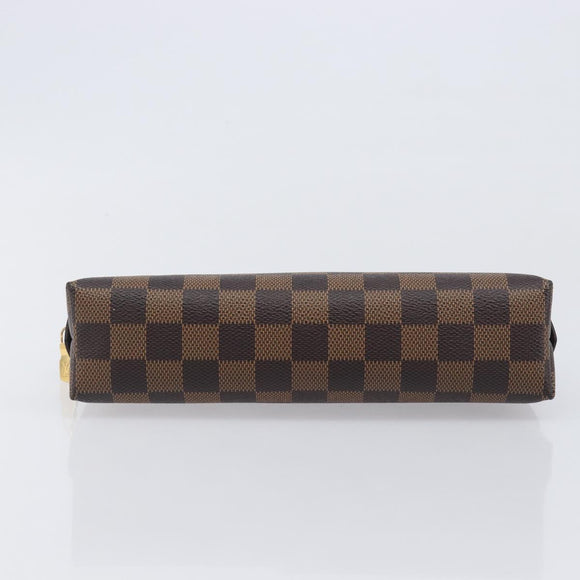 LOUIS VUITTON Damier Ebene Pochette Cosmetic GM Pouch N23345 LV Auth 207263V