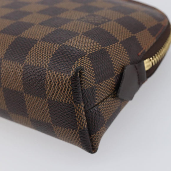 LOUIS VUITTON Damier Ebene Pochette Cosmetic GM Pouch N23345 LV Auth 207263V