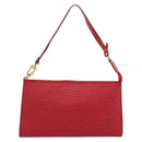 LOUIS VUITTON Epi Pochette Accessoires Accessory Pouch Red M52987 LV Auth 207264-2