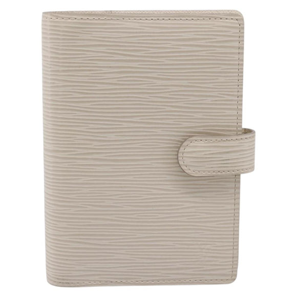 LOUIS VUITTON Epi Agenda PM Day Planner Cover White R2005J LV Auth 207266A