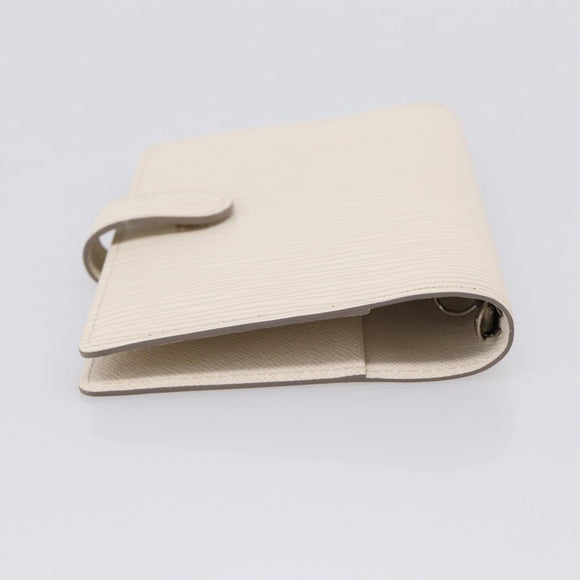 LOUIS VUITTON Epi Agenda PM Day Planner Cover White R2005J LV Auth 207266A