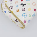 LOUIS VUITTON Monogram Multicolor Kate Clutch Bag White M55212 LV Auth 207267V-11