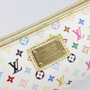 LOUIS VUITTON Monogram Multicolor Kate Clutch Bag White M55212 LV Auth 207267V-16