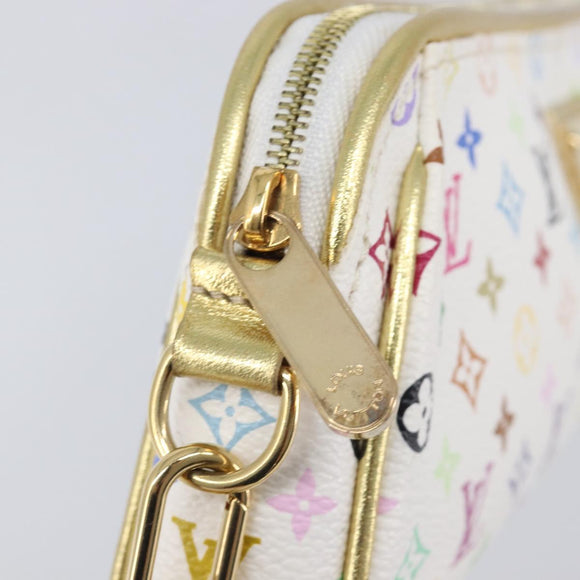 LOUIS VUITTON Monogram Multicolor Kate Clutch Bag White M55212 LV Auth 207267V