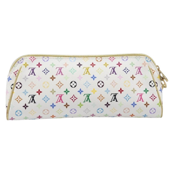 LOUIS VUITTON Monogram Multicolor Kate Clutch Bag White M55212 LV Auth 207267V