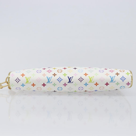 LOUIS VUITTON Monogram Multicolor Kate Clutch Bag White M55212 LV Auth 207267V