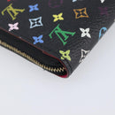 LOUIS VUITTON Monogram Multicolor Zippy Coin Purse Black M93740 LV Auth 207268V-16