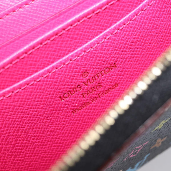 LOUIS VUITTON Monogram Multicolor Zippy Coin Purse Black M93740 LV Auth 207268V