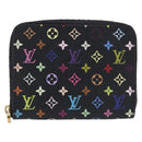 LOUIS VUITTON Monogram Multicolor Zippy Coin Purse Black M93740 LV Auth 207268V-13