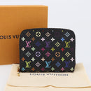 LOUIS VUITTON Monogram Multicolor Zippy Coin Purse Black M93740 LV Auth 207268V-12