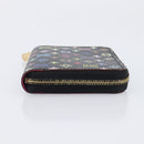 LOUIS VUITTON Monogram Multicolor Zippy Coin Purse Black M93740 LV Auth 207268V-3