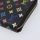 LOUIS VUITTON Monogram Multicolor Zippy Coin Purse Black M93740 LV Auth 207268V-7