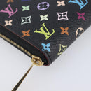 LOUIS VUITTON Monogram Multicolor Zippy Coin Purse Black M93740 LV Auth 207268V-14