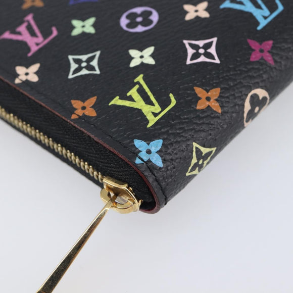 LOUIS VUITTON Monogram Multicolor Zippy Coin Purse Black M93740 LV Auth 207268V