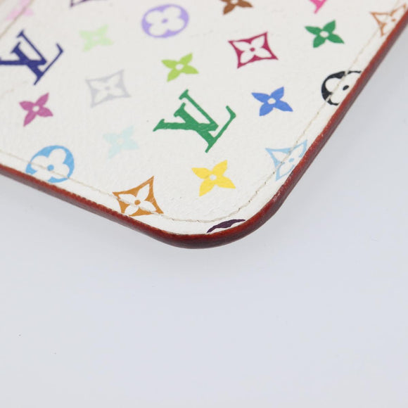 LOUIS VUITTON Monogram Multicolor Pochette Cles NM White M93734 LV Auth 207269